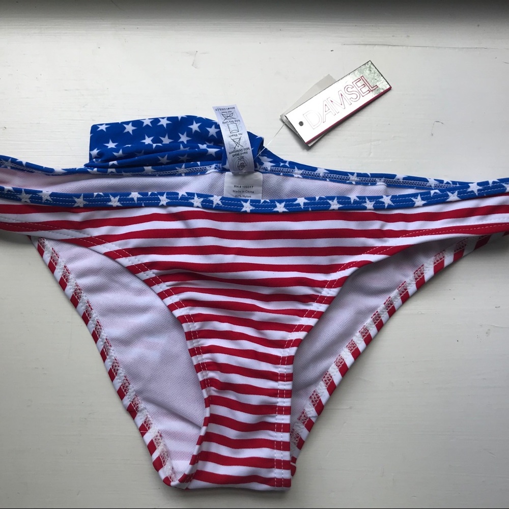 American Flag Swimsuit Bottoms